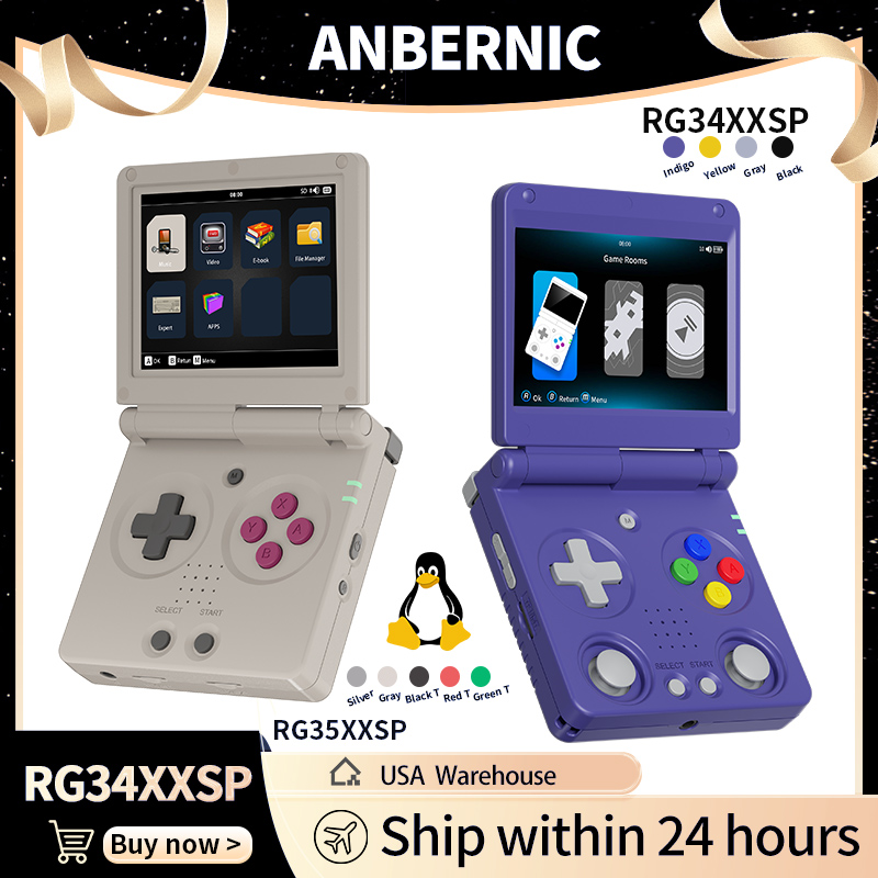 Retro Gaming On - Anbernic RG34XXSP RG35XXSP Flip Handheld Game
