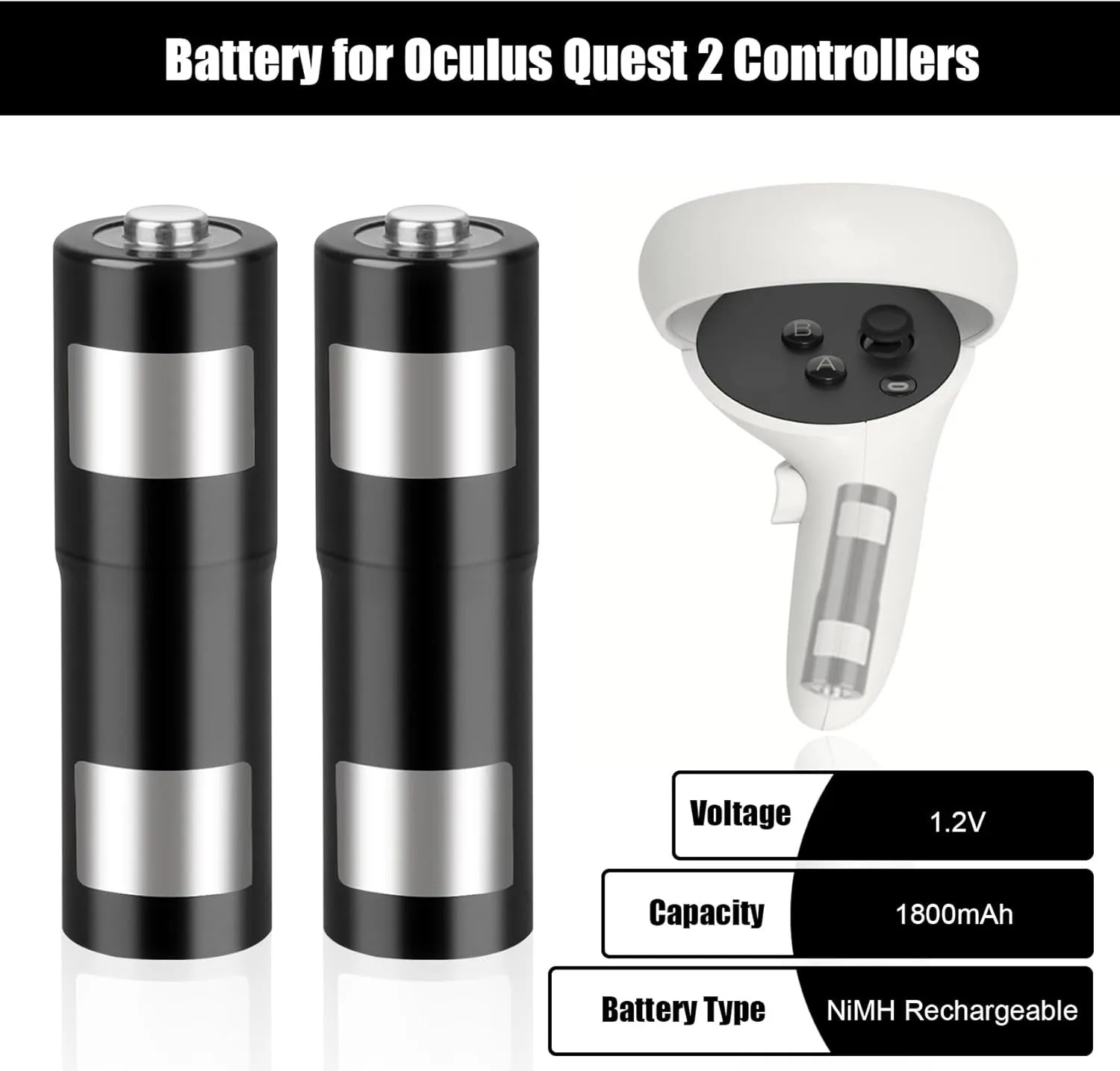 Rechargeable Battery Aa - For Mate Quest 3/3s Rechargeable Controller