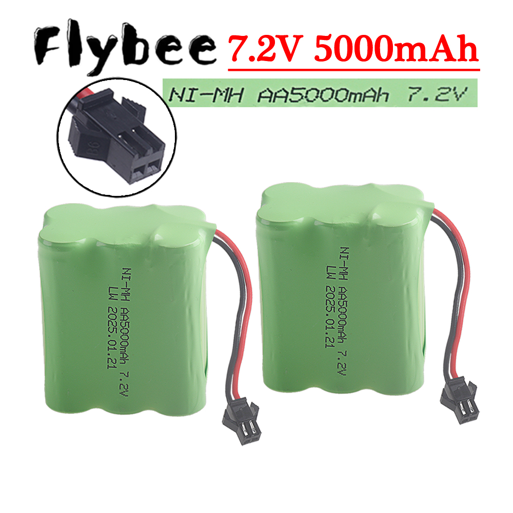 Rechargeable Battery Aa - (SM-2P Plug) 7.2V 5000mah NiMH Battery