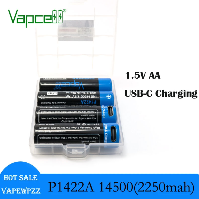 Rechargeable Battery Aa - USB-C Charging Cell Vapcell P1422A 1.5V