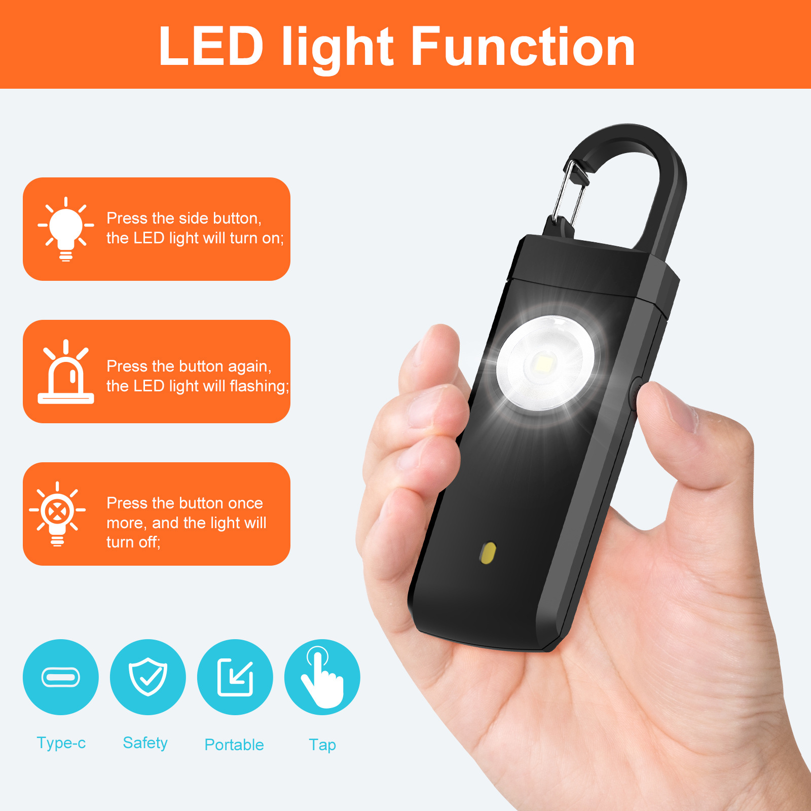 Self Defense Alarm 130dB Anti- - Rechargeable Battery Aa review and price