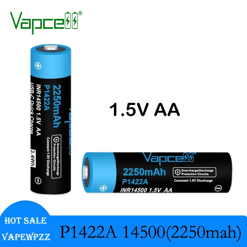 USB-C Charging Cell Vapcell  P - Rechargeable Battery Aa review and price