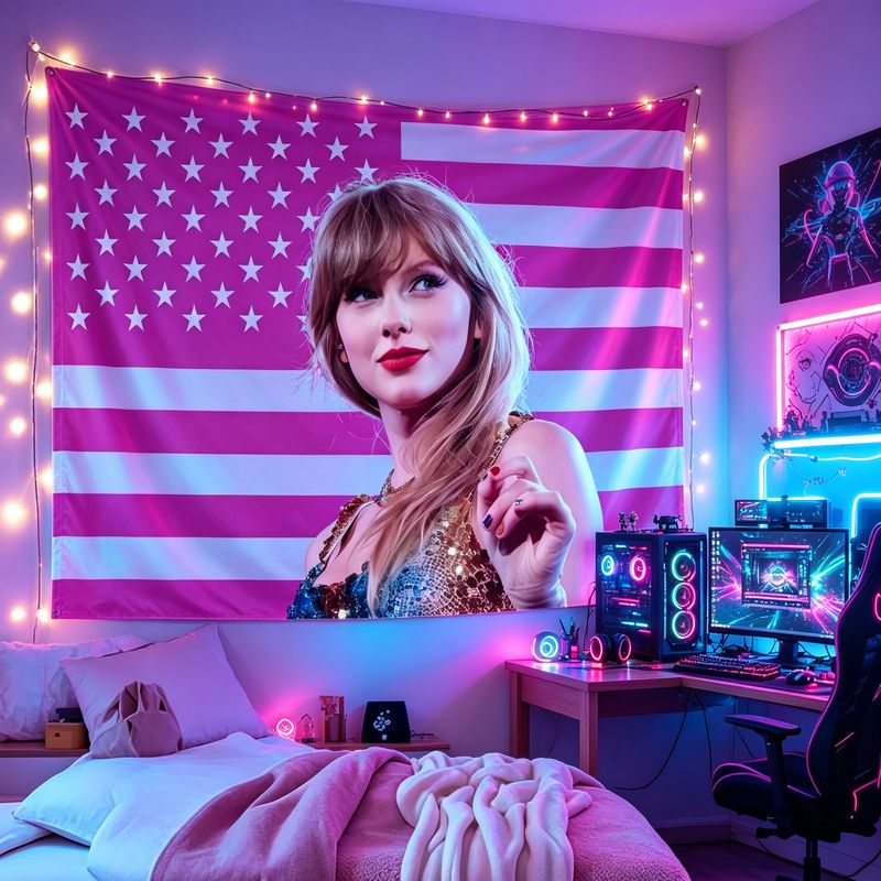 VIKAMA American Flag Female Si - Retro Gaming Room review and price