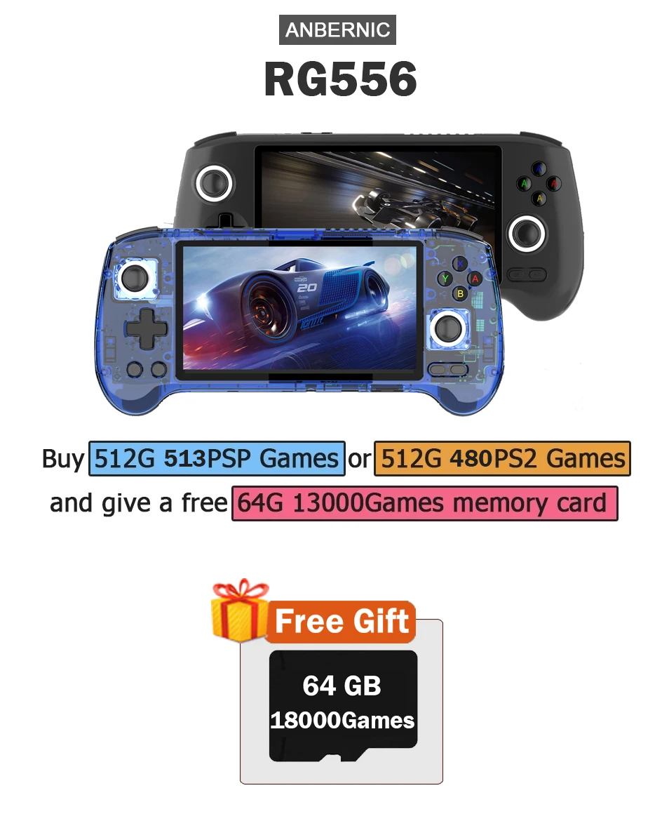 ANBERNIC RG556 Handheld Game C - Retro Gaming On review and price