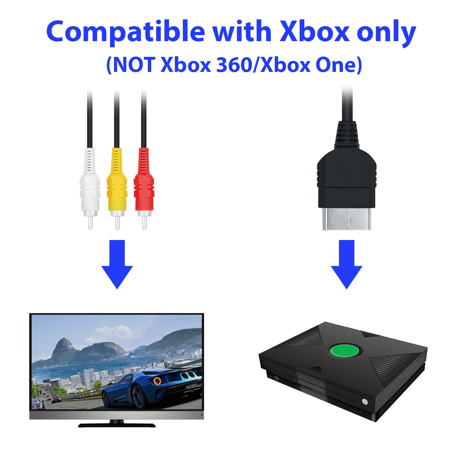 Xbox Original AV Cable Cord Co - Retro Gaming Xbox One review and price
