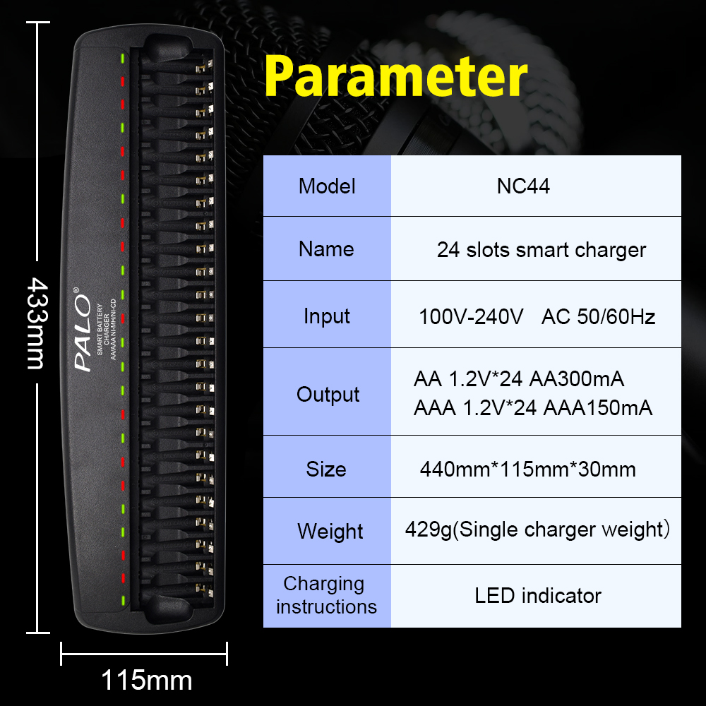 PALO 24/36/48 Slots 1.2V LCD D - Rechargeable Battery Aa review and price